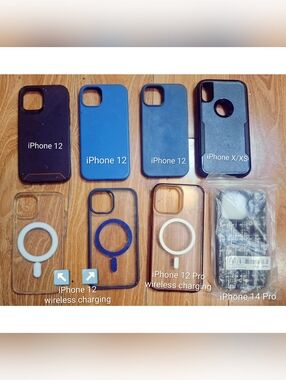 Lot of 7 iPhone Cases for iPhone 12, 12 Pro, X/XS, 14 Pro